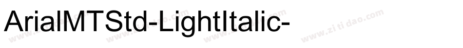 ArialMTStd-LightItalic字体转换