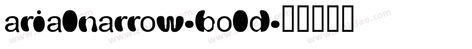 arialnarrow-bold字体转换