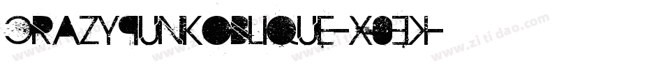 CrazyPunkOblique-X0EK字体转换
