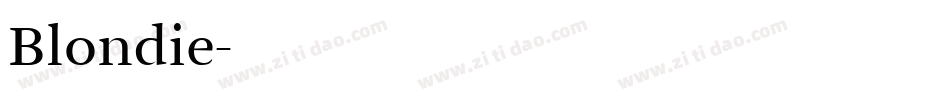 Blondie字体转换