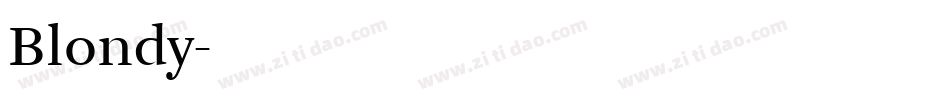 Blondy字体转换