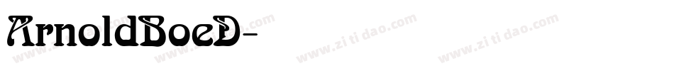 ArnoldBoeD字体转换