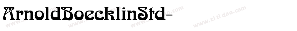 ArnoldBoecklinStd字体转换
