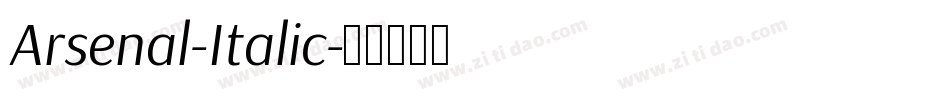 Arsenal-Italic字体转换