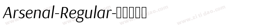 Arsenal-Regular字体转换