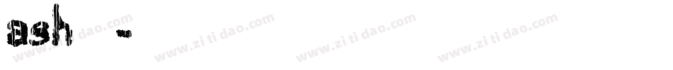 ash字体字体转换