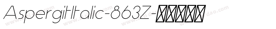 AspergitItalic-863Z字体转换
