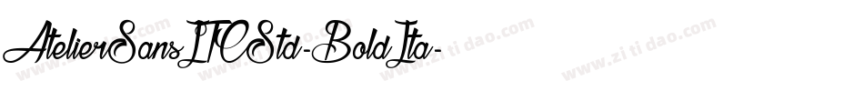 AtelierSansITCStd-BoldIta字体转换