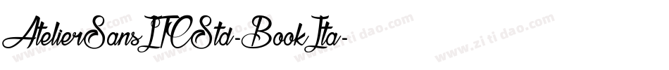 AtelierSansITCStd-BookIta字体转换