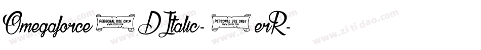 Omegaforce3DItalic-0erR字体转换