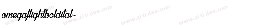 omegaflightboldital字体转换