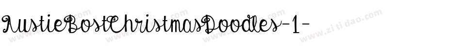 AustieBostChristmasDoodles-1字体转换
