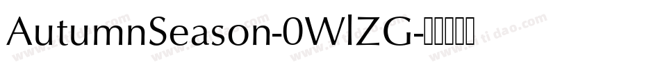 AutumnSeason-0WlZG字体转换