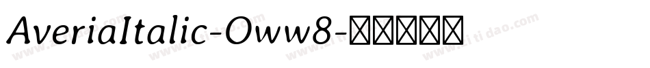 AveriaItalic-Oww8字体转换