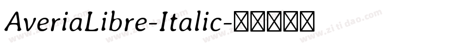 AveriaLibre-Italic字体转换