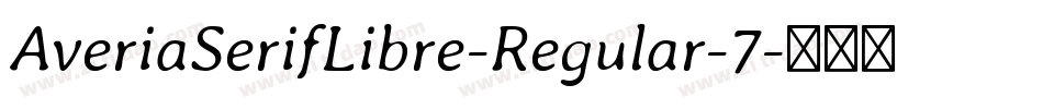 AveriaSerifLibre-Regular-7字体转换