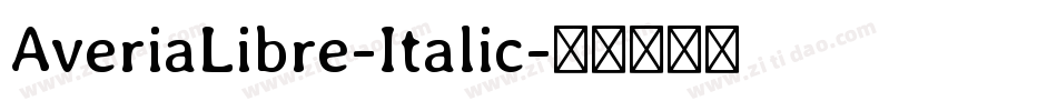 AveriaLibre-Italic字体转换