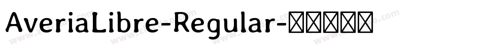 AveriaLibre-Regular字体转换