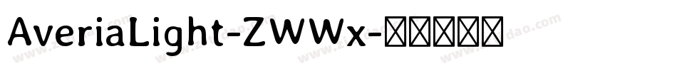 AveriaLight-ZWWx字体转换