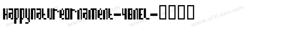 HappyNatureOrnament-4BnEl字体转换