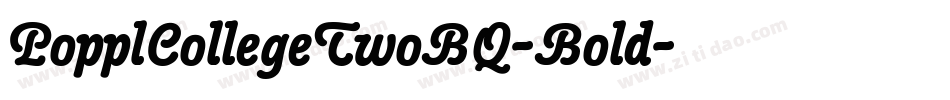 PopplCollegeTwoBQ-Bold字体转换
