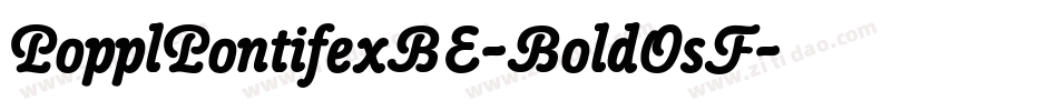 PopplPontifexBE-BoldOsF字体转换