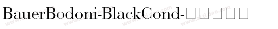 BauerBodoni-BlackCond字体转换