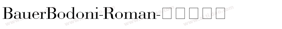 BauerBodoni-Roman字体转换