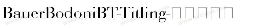 BauerBodoniBT-Titling字体转换