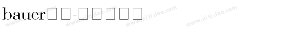 bauer字库字体转换