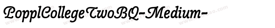 PopplCollegeTwoBQ-Medium字体转换
