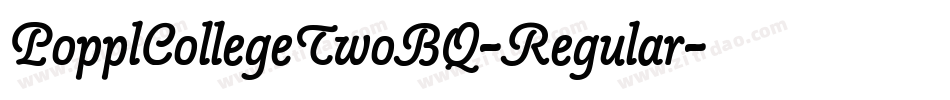 PopplCollegeTwoBQ-Regular字体转换