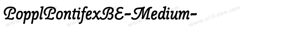 PopplPontifexBE-Medium字体转换