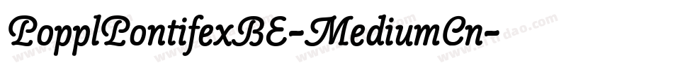 PopplPontifexBE-MediumCn字体转换
