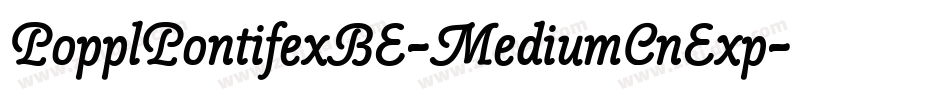 PopplPontifexBE-MediumCnExp字体转换