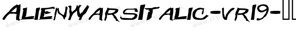 AlienWarsItalic-vr19字体转换