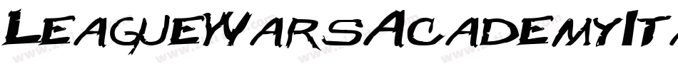 LeagueWarsAcademyItalic-R6KV字体转换