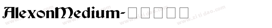 AlexonMedium字体转换