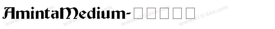 AmintaMedium字体转换
