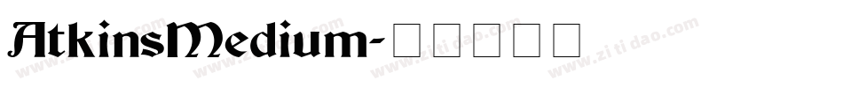 AtkinsMedium字体转换