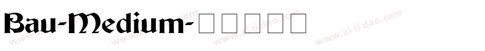 Bau-Medium字体转换
