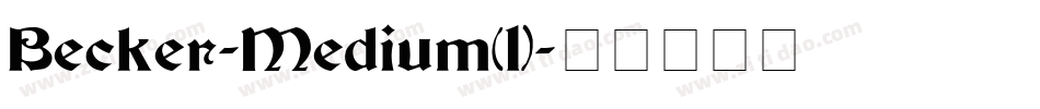 Becker-Medium(1)字体转换