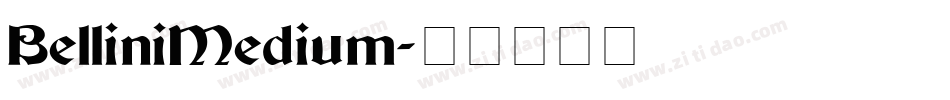 BelliniMedium字体转换