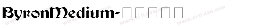 ByronMedium字体转换