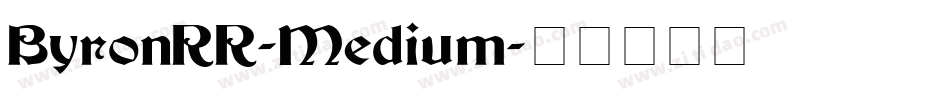 ByronRR-Medium字体转换