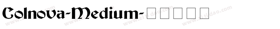 Colnova-Medium字体转换
