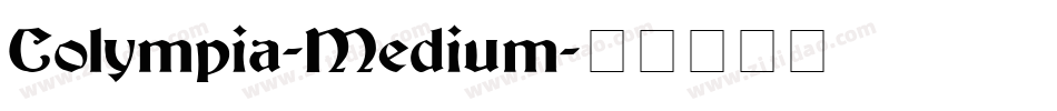 Colympia-Medium字体转换