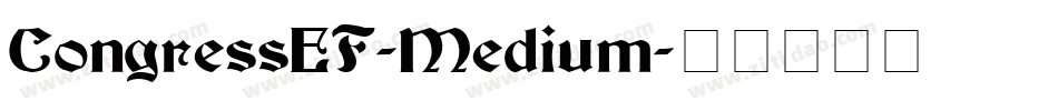 CongressEF-Medium字体转换