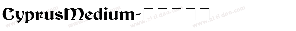 CyprusMedium字体转换
