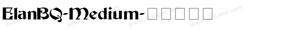 ElanBQ-Medium字体转换